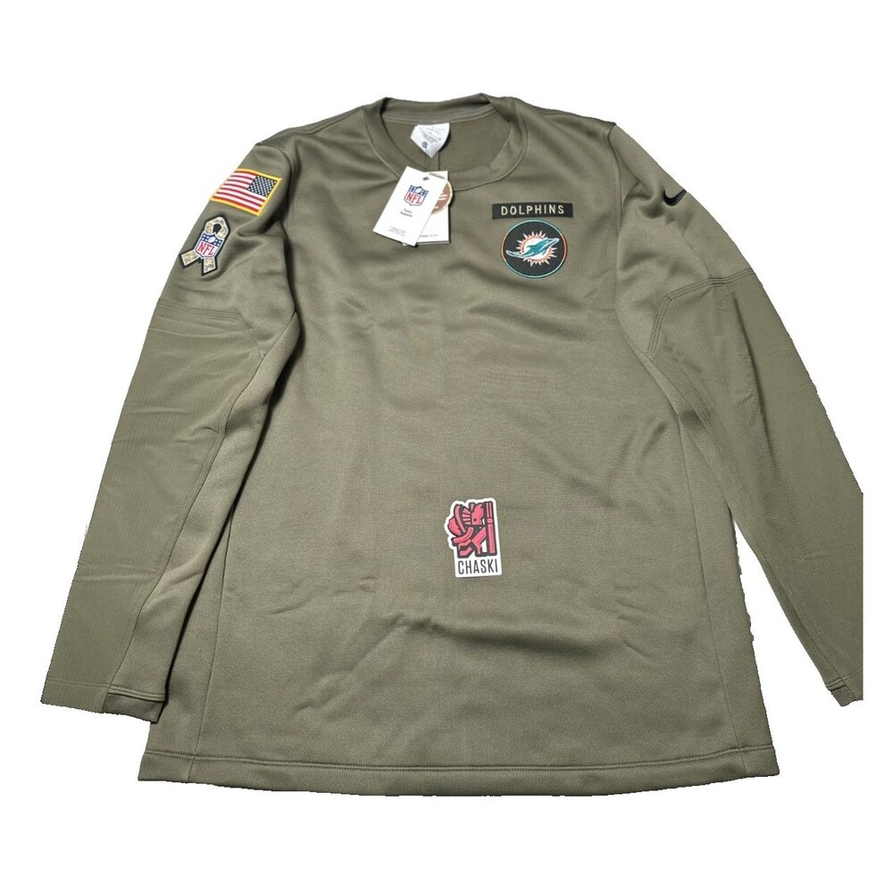 Nike Miami Dolphins Salute Service Sideline Therma Fit Pullover IH5854 222 Men M